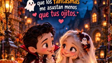 Estado, Tarjeta de Halloween para dedicar, compartir en redes sociales y estados de whatsapp - Deja que tu Corazón hable y comparte sonrisas.