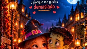 Estado, Tarjeta de Halloween para dedicar, compartir en redes sociales y estados de whatsapp - Deja que tu Corazón hable y comparte sonrisas.